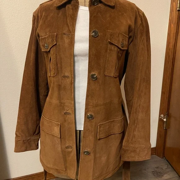 Ralph Lauren Brown Suede Safari Jacket - Picture 2 of 16